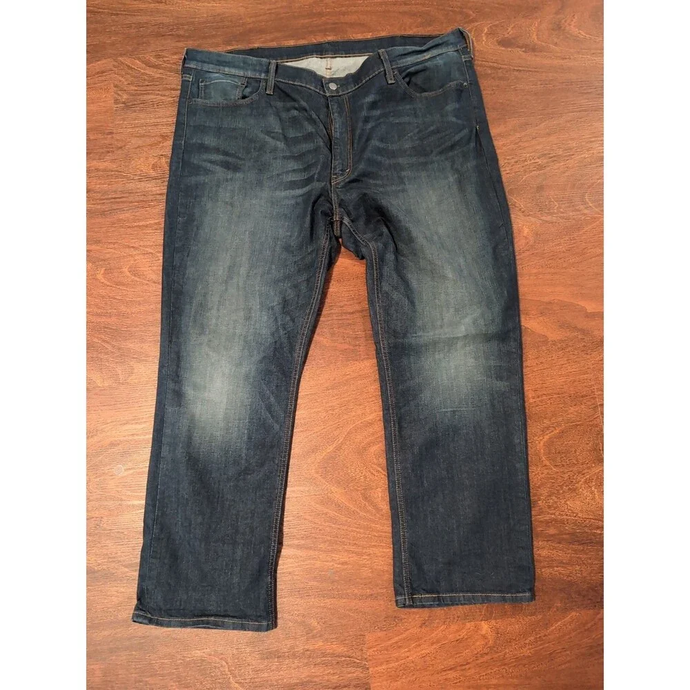 LEVI'S 541 MENS JEANS SIZE 46x32 Dark Blue Athletic Slightly Tapered Denim Pants